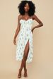 Vacation Style Summer Women's Floral Camisole Dress With Slit Long Skirt_ecoleips.com