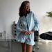 Women's Clothing Casual Shorts Set Bow Tie & Scallop Hem - Pure Color Notch Lapel Long Sleeve Top & Comfortable Shorts (Blue/Pink/Yellow/White, S/M/L)_ecoleips.com