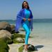 Women's Clothing Long Sleeved Trousers Blue Sunscreen Three Piece Set_ecoleips.com
