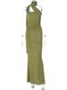 Mozision Halter Strapless Sexy Maxi Dress For Women Fashion Green Off-shoulder Backless Sleeveless Bodycon Elegant Long Dress_ecoleips.com