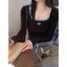 This Korean-Style, Fitted, Short-Sleeved Undergarment For Spicy Girls Is Perfect For Wearing Underneath Woolen Tops In A_ecoleips.com