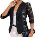 Women's Clothing Elegant Solid Color Fashion Lace Splicing Small Suit Jacket Tops_ecoleips.com