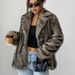 Women's Elegant Faux Fur Collar Coat – European & American Style, Warm Winter Long Sleeve Outerwear, Chic Casual Coat_ecoleips.com