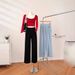 Women's Tencel Denim Jeans High Waist Slim Fit Straight Leg Wide Leg Korean Style Spring Summer Casual Ice Silk Flowy Pants_ecoleips.com