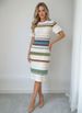 Bohemian Ethnic Style Short Sleeve Knitted Dress Hot Selling Spring Summer New Arrival Women's Clothing_ecoleips.com
