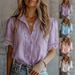Spring/Summer Women's Loose Lace Casual Shirt Short Sleeve Style Clothing For Women_ecoleips.com