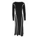 AC582 Fashion 2025 Autumn Style Street Trend Women's Pullover Round Neck Dress Factory Wholesale_ecoleips.com