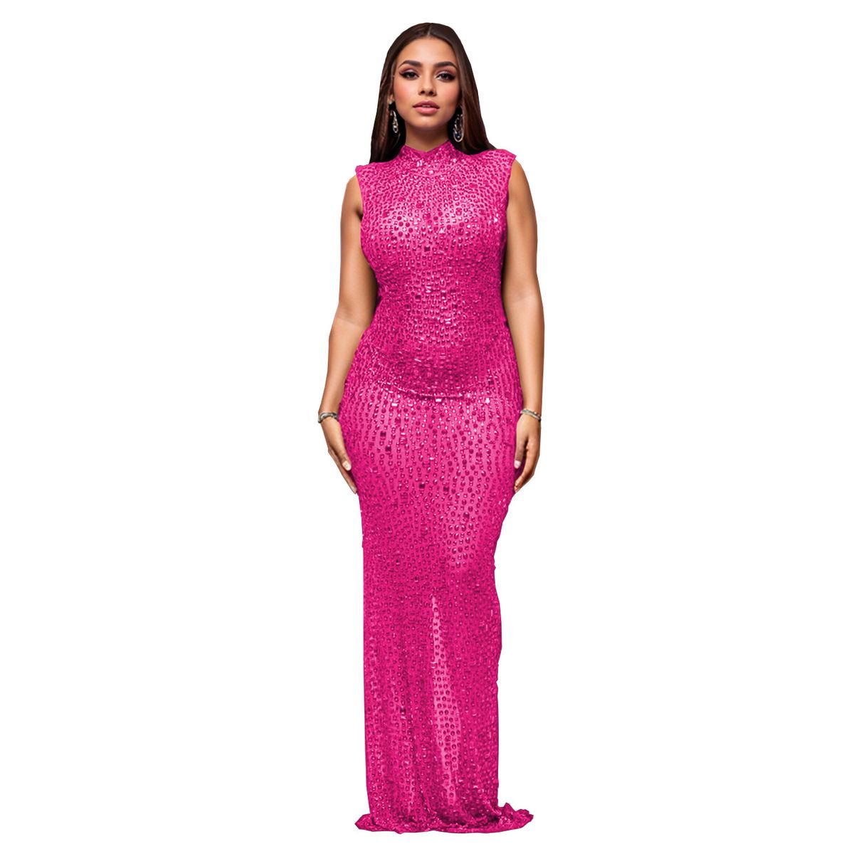 Women's Clothing Fashion Women's Hot Diamond Sexy One Piece Slim Hip Dress_ecoleips.com