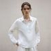 Aria Basics Aria Basics 21-count Linen Old Money Style Long-sleeve Women's Turn-down Shirt, Spring POLO Collar Top, Stylish European And_ecoleips.com