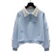 Preppy Style Polo Collar Set – Embroidered Bow Hoodie With Wide-Leg Drawstring Pants (S-3XL, 8 Color Combos, Japanese Schoolgirl Aesthetic)_ecoleips.com