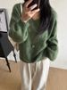 girl Lazy High-End Feel 6 Wool Brushed Korean Style Pullover V-Neck Knitted For Women Autumn Winter Loose Soft Sweater_ecoleips.com