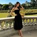 Black Evening Wedding Dress Halter Top Velvet Birthday Annual Party Dress with Large Skirt High Waist Princess Style_ecoleips.com