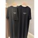 Summer Fashion Trendy Letter Print Short Sleeve Large Size Women's Loose Long Dress Dress Top_ecoleips.com