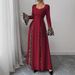 Women's Clothing Flared Sleeve Leopard Print Contrast Long Elegant Slim Dress_ecoleips.com