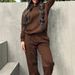 Women's Autumn Winter Hooded Sweatshirt And Straight Leg Pants Set Plus Size Clothing Popular_ecoleips.com