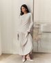 Women's Clothing Spring New Women's Round Neck Loose Casual Top Retro Temperament Pleated Skirt Suit_ecoleips.com