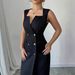 Women's Clothing Summer New Temperament V Neck Dress Slim Waist And Age Reducing Slit Skirt_ecoleips.com