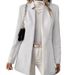 Women's Autumn/Winter Solid Color Casual Long Sleeved Coat Unbuttoned Lightweight Outerwear For Spring Fashion England Style_ecoleips.com