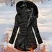Women's Clothing Heavy-Duty Full-Zip Hooded Coat With Full-Zip Closure,ar, Winter Jacket, Hiking Apparel_ecoleips.com