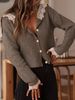 Korean-Style Navy Collar Lace Trim Cardigan – Cropped Knit Sweater (S-XL, Preppy & Streetwear Chic)_ecoleips.com