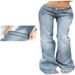 Spring 2027 Fashion European-USA Style Hottie Washed Jeans Women Cotton Mid Waist Slim-Fit Elasticity Denim Bell-Bottoms_ecoleips.com