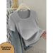 Stylish Women's Ribbed T-Shirt Square Neck Short Sleeve High End Durable Wear Resistant Unique Versatile Elegant Straight Shoulder_ecoleips.com