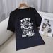 Women's Casual Round Neck Short Sleeve T-Shirt Multi-Color American Style Simple Fashionable Sports Top Solid Printed Loose Fit_ecoleips.com
