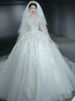 Women's Clothing Wedding Dress New Bride Long Sleeve Palace Style V Neck Heavy Industry Long Tail Texture Main Wedding Dress Spring And Summer_ecoleips.com