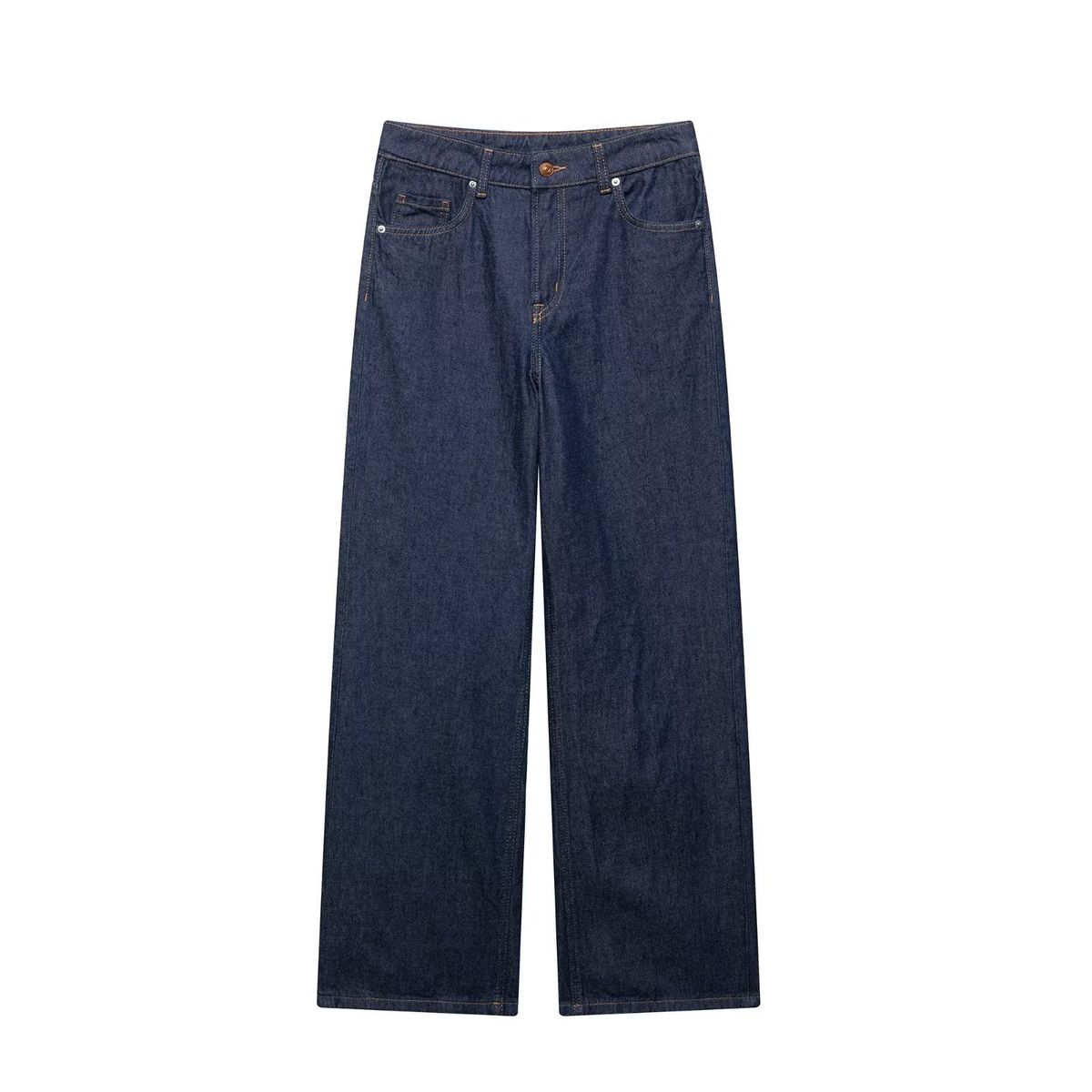 Women's Clothing Stylish Denim Shirt & High-Waist Pants Set – Women’s Casual Office & Streetwear Outfit_ecoleips.com