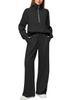 2025 Spring Autumn New Women's Clothing European And American Two-Piece Stand Collar Zipper Sports Casual_ecoleips.com