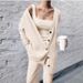 Knit Three-Piece Set For Women 2026 Spring Autumn New Cross-Border European And American Women's Clothing Jacket,_ecoleips.com