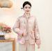 girl New Women's Autumn Winter Stand Collar Fleece Lined Thickened Jacket Chinese National Style Age-Reducing Small Coat_ecoleips.com