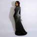 new product fashion fashion sexy deep V-neck host hot diamond long dress long group women_ecoleips.com