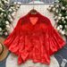 Women's Clothing Light Luxury Palace Style Shirt For Women Fashionable Heavy Nail Diamond Hollow Embroidery Lantern Sleeve Tops All Match Shirt_ecoleips.com