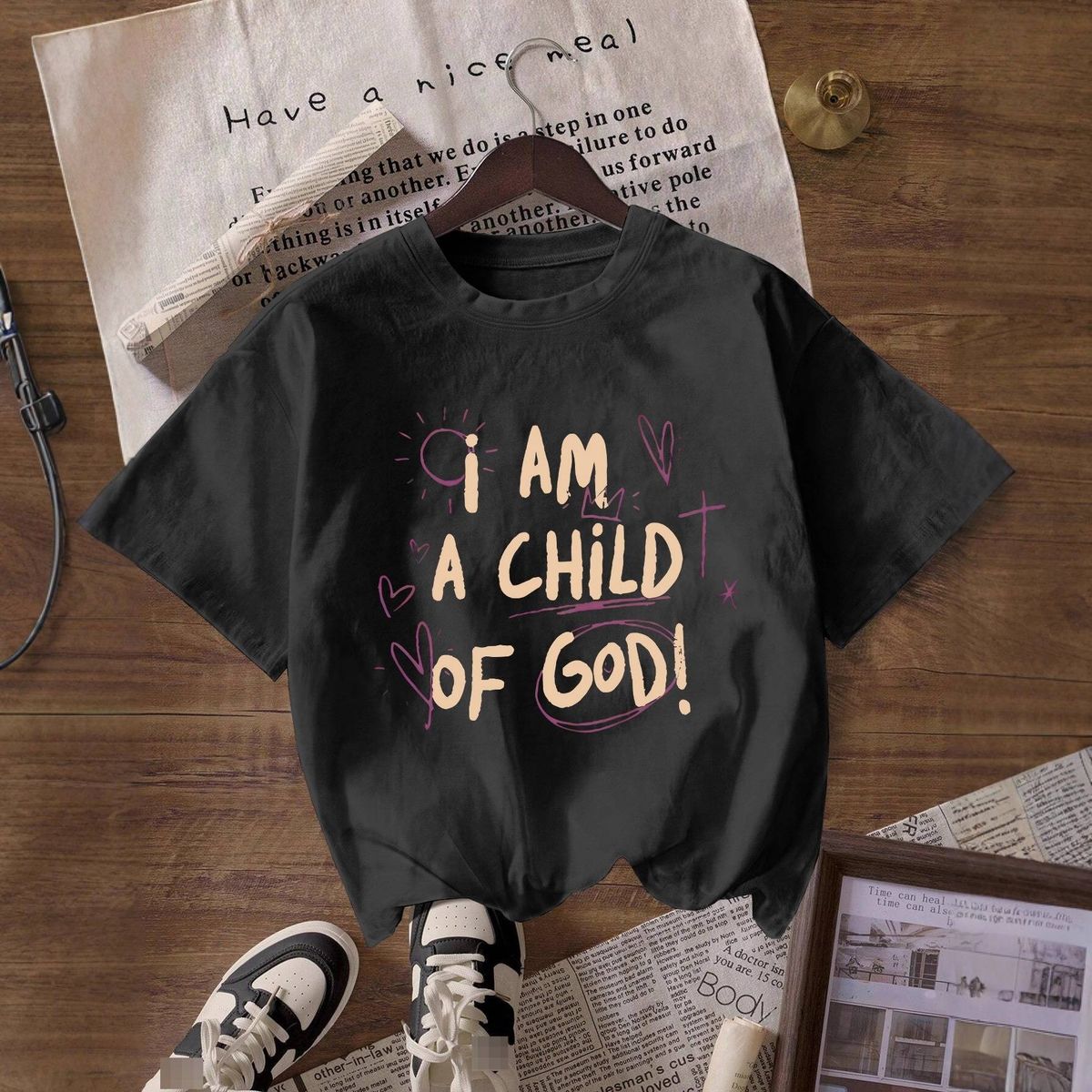 Women's Oversized Cotton T-Shirt Soft Breathable Casual Tee with Minimalist Print Daily Wear_ecoleips.com