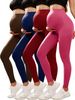 Slim Fitting High Waisted Seamless Maternity Leggings Women's Tight Fitting Solid Color Sports Maternity Pants_ecoleips.com