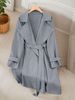 Women's Clothing Fashion Trend Double breasted Slim Long Windbreaker Women_ecoleips.com