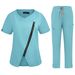 Women's Clothing Zipper Wash Clothes Beauty Salon Haircut Spa Staff Dental Clinic Work Clothes Nurse Clothes_ecoleips.com