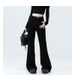 Black Flared Jeans For Women, New Spring Style, High-waisted, Slimming, Loose-fitting, Bell-bottom Long Pants_ecoleips.com
