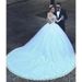 Elegant Royal Style Wedding Dress With Long Train - A-Line Mermaid Silhouette Bridal Gown For Bride_ecoleips.com