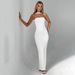 2025 Autumn New Fashion Sexy Elegant Strapless Dress With Mesh Sleeves For Women Wholesale_ecoleips.com