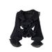 Women's Sweet Ruffled V Neck Blouse Trendy Niche Design Light Luxury Pleated Top for Spring And Autumn Vacation Style_ecoleips.com