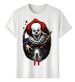 Women's T-Shirts Tshirt Muscle Freaks Evil Clown Horror Style Pennywise_ecoleips.com