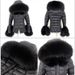 Women's Winter Hooded Down Jacket With Faux Raccoon Fur Trim, Slim Fit, Mid-Length, Warm Thick Polyester Puffer Coat For Cold Weather_ecoleips.com