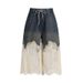 Elegant Casual Two-Piece 2026 Spring New European And American Trendy Hot Girl Lace Patchwork Denim Shorts Set For Women_ecoleips.com