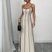 Women's Spaghetti Strap Backless Color Block Slip Dress - Sleeveless Bodycon Midi Dress For Party Date Night_ecoleips.com