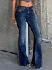 Vintage-Inspired Flare Jeans For Women – Stretchy Bootcut Denim Pants With Distressed Wash (XS-XL, Cotton-Polyester Blend, Y2K Retro Style)_ecoleips.com