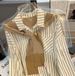 Women's Clothing Long Sleeved Shirt Slim Fit Striped Top Loose Fake Two Piece Shawl Spring New Style_ecoleips.com