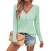 Aria Basics Aria Basics European And American Cross-Border Women's Fashion Hot-Selling Independent Station Shein Waffle V-Neck Button Long_ecoleips.com