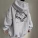 Women's Clothing Unisex Casual Hooded Sweatshirt With Letter Print, Double-Layered Neckline, Loose Fit, Comfortable Pullover For Men & Women_ecoleips.com